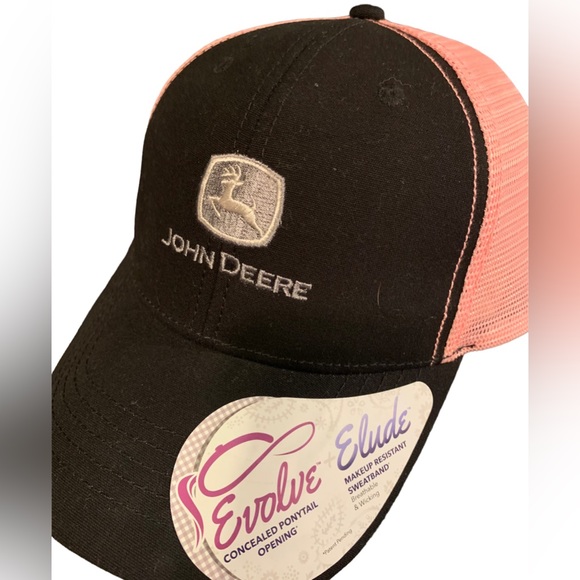 John Deere “One Size Fits Most” Women's Black Cotton Baseball Cap - Picture 2 of 5